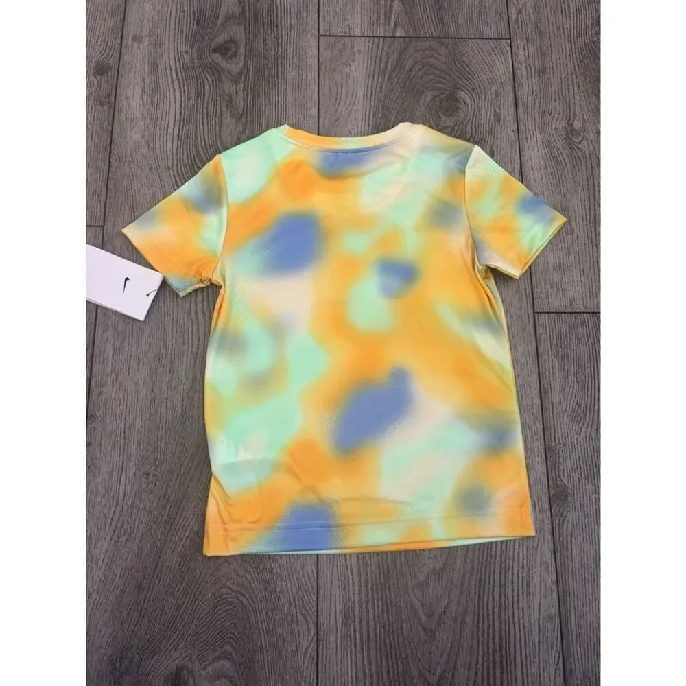 Nike Youth Tie-Dye Short Sleeve Tee in Yellow, Mint, Light Blue